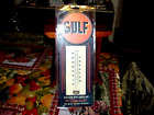 Vintage Style Gulf Thermometer Metal Wall Sign Gas Pump Oil Shop Man Cave Plaque