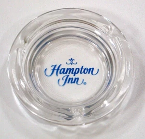 Vintage Hampton Inn Hotel Cigarette Glass Ashtray 4" Across - Picture 1 of 3