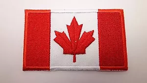 Canada Canadian Flag EMBROIDERED PATCH IRON-OR SEW - Picture 1 of 1