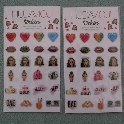 Huda Beauty, HUDAMOJI Stickers, Limited Edition, TWO Sets Of 24, New And Sealed - Image 1 of 4