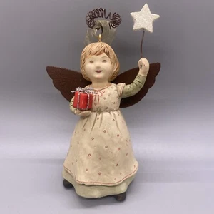 Vintage Bethany Lowe rustikale Metallflügel Heiligenschein Engel Stern Figur Ornament - Bild 1 von 9