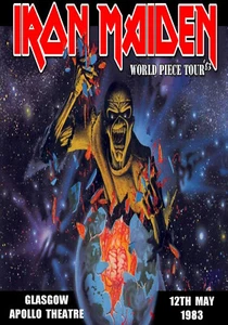 Iron Maiden World Piece Tour Glasgow Apollo 1983 Concert  Poster Repo - Picture 1 of 1