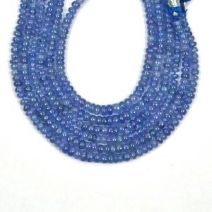 Natural Tanzanite Beads Smooth Rondelle Shape Beads 16 Inch Strand 7 MM Beads - Picture 1 of 1