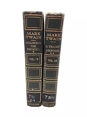 Mark Twain Hardcover Books  Samuel L Clemens Library Stock Collier 1907 1899 USA - Image 1 of 4