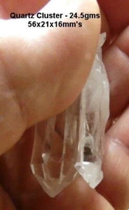 QUARTZ CLUSTER, 24.5gms, MULTIPLE CRYSTALS, BEAUTIFUL, ** NATURAL **, USA SELLER - Picture 1 of 1