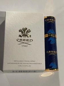 CREED LEATHER BLUE REFILLABLE TRAVEL SPRAY Travel Atomizer 5ml/0.16oz - Picture 1 of 7