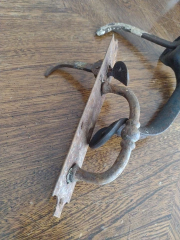 Lot of 2 Old Forged Barn Door Thumb Latch Handle Out Building Salvage Blacksmith Cover