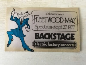 Fleetwood Mac 1977 - Backstage pass After Show Only Spectrum PHL 9/27/77 RARE! - Picture 1 of 4