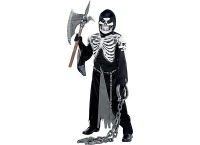 Cripta Guardián Esqueleto Parca Ghoul Disfraz Elegante Halloween Niño Disfraz Foto 1 de 2