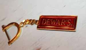 Vintage Dewar's White Label Enamel Keychain - Dewar's Whiskey - Picture 1 of 9