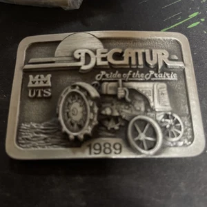 Vintage 1980s LIMITED EDITION “Decatur MM UTS” Belt Buckle Fine Pewter - Picture 1 of 14