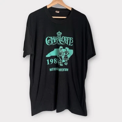 Vintage 1988 Charlotte National Convention T-Shirt XXL Screen Stars USA Dancing - Image 1 of 4