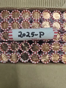 1 roll of 2025-P FED Rolled Uncirculated Penny's - Picture 1 of 1