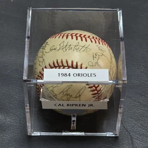 1984 Baltimore Orioles Team Signed Baseball w/ Cal Ripken Jr & Sr, Jim Palmer - Picture 1 of 7