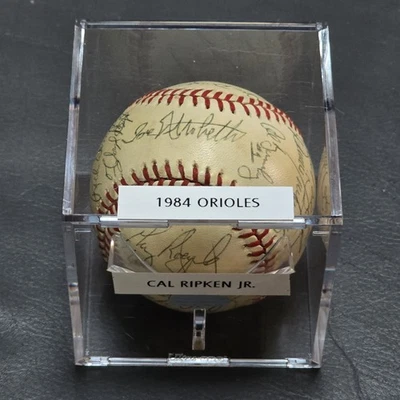 1984 Baltimore Orioles Team Signed Baseball w/ Cal Ripken Jr & Sr, Jim Palmer - Image 1 of 4