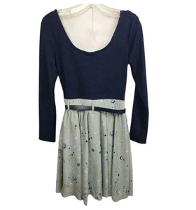 Vestido Modcloth Talla Pequeña Azul Constelación Manga Larga - Imagen 1 de 9