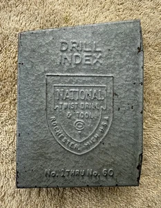 VINTAGE DRILL INDEX "NATIONAL TWIST DRILL & TOOL CO." NO.1 THRU 60 - AS PICTURED - Picture 1 of 10