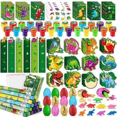 Juego de papelería escolar temática de dinosaurios 192 piezas a granel para niños J... Foto 1 de 4