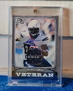 Antonio Gates 2008 Topps Rookie Progression Game Worn Veteran Jersey Auto 1/20 - Picture 1 of 2