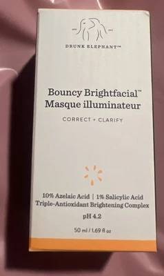 Drunk Elephant Bouncy Brightfacial Masque Illuminateur 1.69 oz NEW In Box - Image 1 of 4