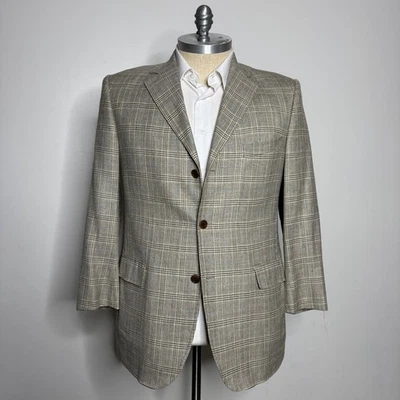 Blazer abrigo deportivo de lana a cuadros Southwick para hombre 44R Foto 1 de 4