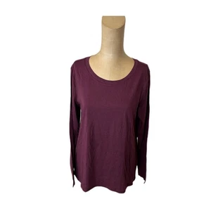 ¡NUEVO CON ETIQUETAS! Camisa Loft Outlet Borgoña Ciruela Manga Larga Talla Mediana - Imagen 1 de 5