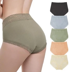 Womens Underwear Cotton Lace Underwear for women Ladies Lace Trim panties Com... - Picture 1 of 5