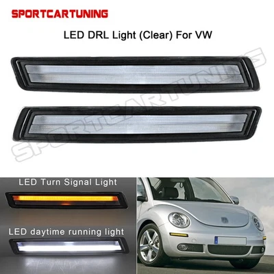 2 pezzi indicatori di direzione LED + luci diurne con omologazione per VW BEETLE 2005-2010 Cabriolet - Immagine 1 di 4