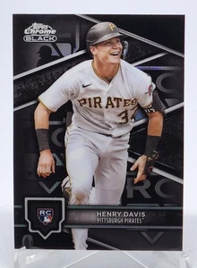 2024 Topps Chrome Black Variation Henry Davis Rookie #41 SP PIRATES - Picture 1 of 2