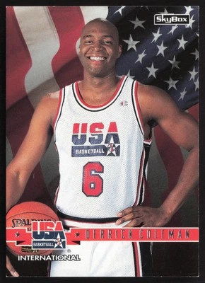 1994 SkyBox USA #37 Derrick Coleman - Image 1 of 2