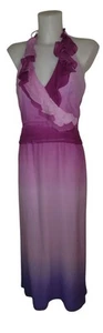 Vtg Kay Unger Sz 8 Womens Pink Ombre Silk Ruffle Coquette Fairy Balletcore Dress - Picture 1 of 4