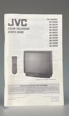 JVC Color Television User Guide AV-36460 AV-36330 AV-32360 - Image 1 of 4