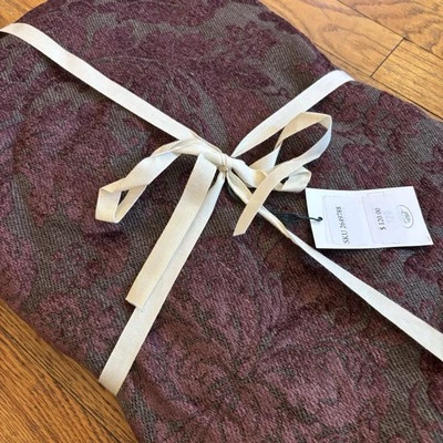 NWT Laura Ashley Throw Blanket | Burgundy/Gray Floral | Wool Blend | Made Italy - Image 1 of 4