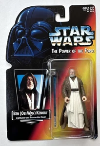 NEW Ben Kenobi SHORT Saber 3.75 Action Figure Star Wars POTF Red - Foto 1 di 8