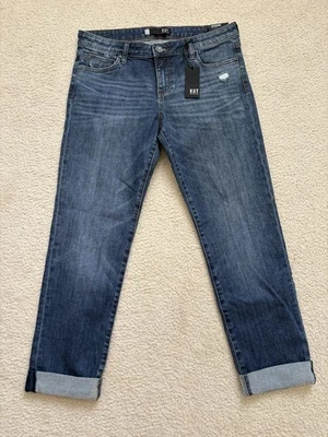 Kut from the Kloth Catherine midrise Boyfriend cuffed relaxed fit jeans, sz 10 - Image 1 of 4
