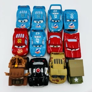 Disney Pixar Cars Mini Vehicles Lightning McQueen Mater Sherriff Camo Dinoco - Picture 1 of 7