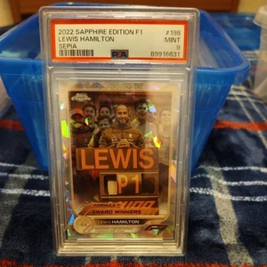 2022 Topps Chrome Sapphire Edition F1 Lewis Hamilton #198 Sepia Refractor /100 - Picture 1 of 2