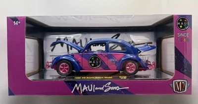 M2 Machines 1952 VW Beetle Deluxe Model CHASE R125 1:24 Maui And Sons New 2025 - Image 1 of 4