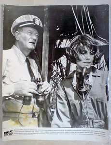JOHN WAYNE In Harms Way - rare German LC#5 WWII Otto Preminger  PAULA PRENTISS