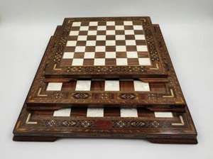 Set of 3 Chess Boards, 14"+13"+11" Boards, HandCraft woth Chessm - Gift Ideas🎁 - Picture 1 of 11
