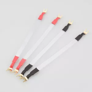 4PCS Silver Plated HiFi Speaker Jumper CableY Spade Banana Plug Bridge Cord - Picture 1 of 8
