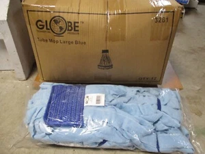 GLOBE MICROFIBER TUBE MOPS LARGE BLUE 1 CASE OF 12PC ITEM#3261 100% NEW - Picture 1 of 7