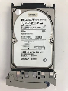 HP P1166A 18.2GB SCSI HARD DRIVE WITH TRAY 10K ULTRA3 P1166-60000 P1166-63001 - Picture 1 of 7