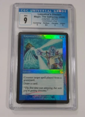LAQUATUS'S DISDAIN Judgment Foil U CGC 9 MTG graded vintage NM Mint - Image 1 of 4