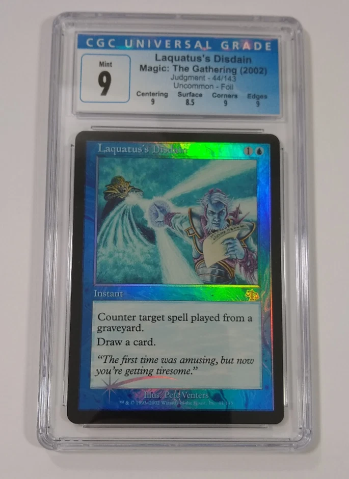 LAQUATUS'S DISDAIN Judgment Foil U CGC 9 MTG graded vintage NM Mint - Image 1 of 4