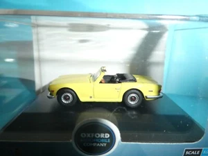Triumph TR6 Yellow /Black Trim OO Gauge Oxford 1:76 - Picture 1 of 4