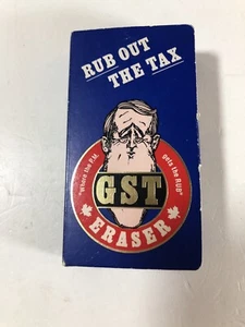 18th Prime Minister Brian Mulroney Rub Out The Tax GST Eraser RARE - Picture 1 of 4