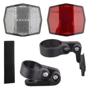 SUNLITE BIKE BICYCLE REFLECTOR SET FRONT HANDLEBAR REAR RED / SEATPOST 27.2 - Picture 1 of 1