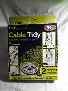 Prole 2m Cable Spiral Wrap Wire Organizing Kit - White - Picture 1 of 2