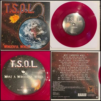 T.S.O.L. Wonderful World? 7" Purple Vinyl-Agent Orange Circle Jerks Descendents Foto 1 de 4